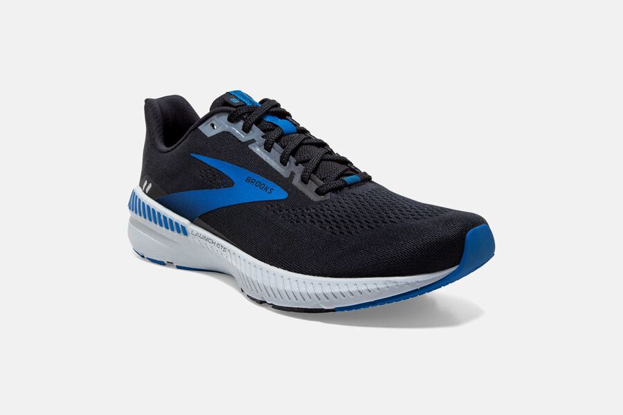 Brooks Launch GTS 8 Road Running Shoes - Mens - Black/Grey/Blue - GP3491820